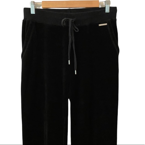 Michael Kors Black Velvet Drawstring Pants - Picture 4 of 5